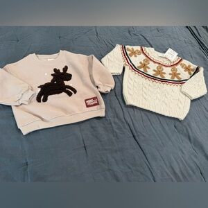 Zara Cream and Brown Kids Sweater